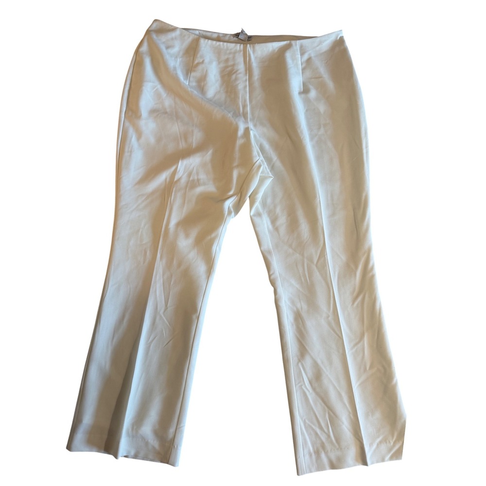 Jessica London White Dress Pants Side Zip Lined Size 20‎ 11-1180-6